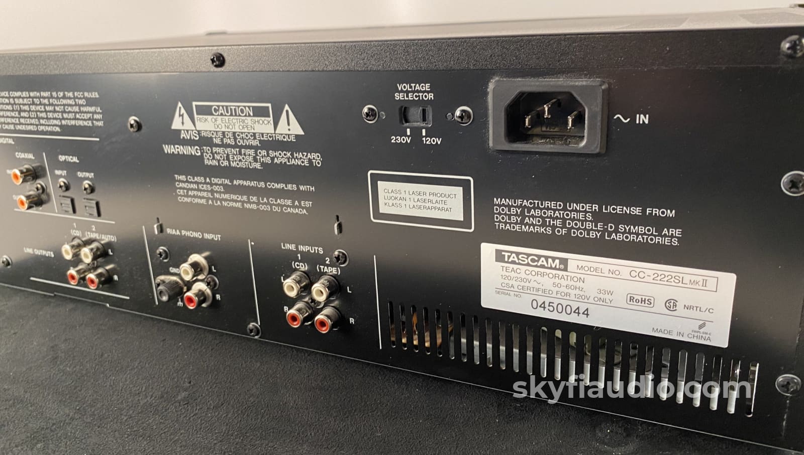 Tascam Cc-222Slmkii - Cd Recorder / Cassette Combination Deck + Digital