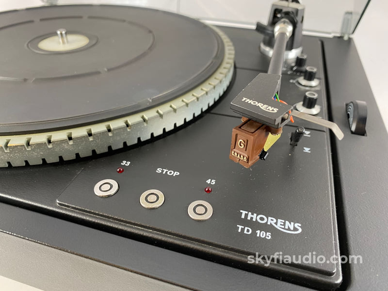 Thorens Td 105 Vintage Turntable With Grado Gold Cartridge