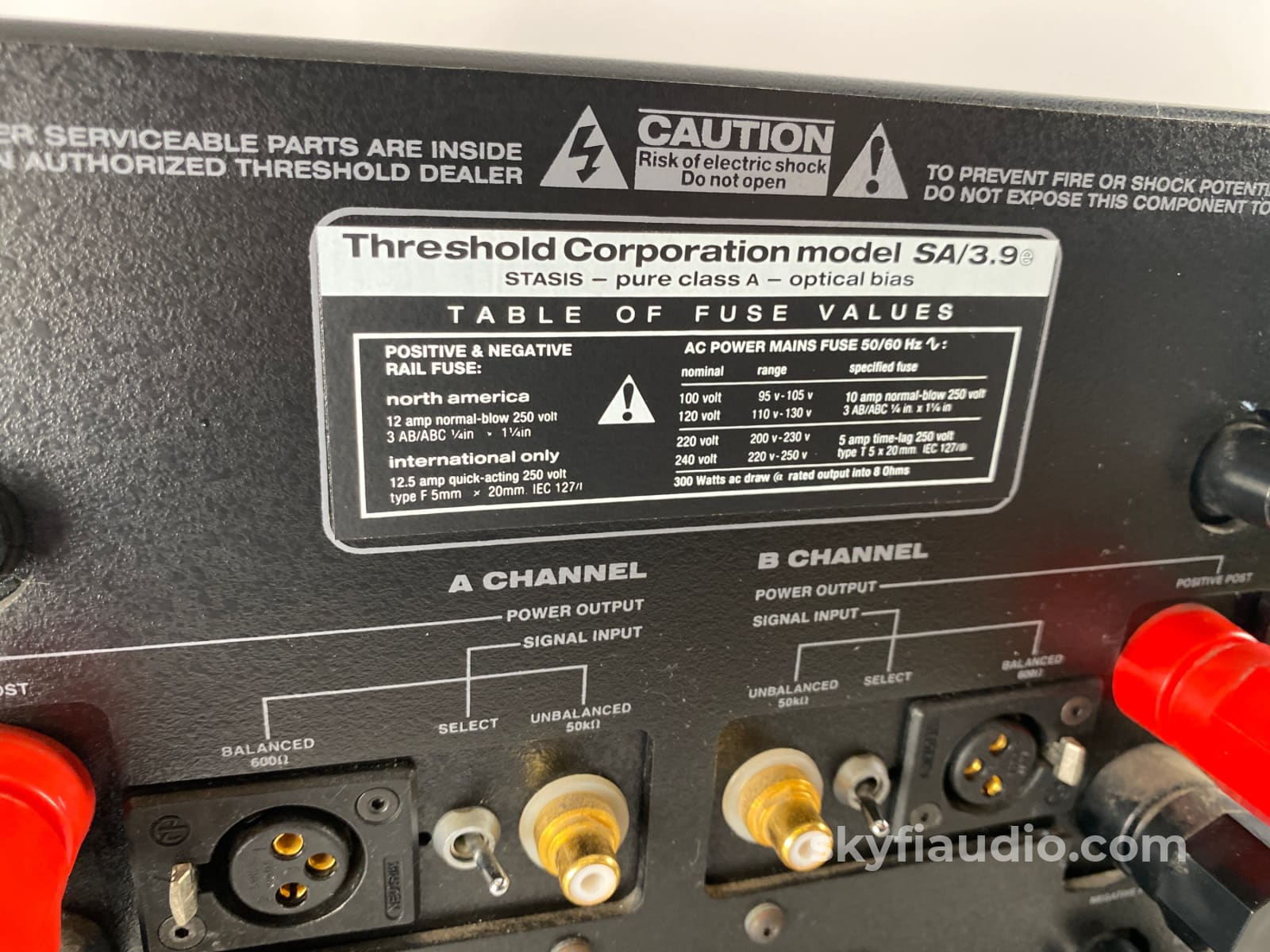 Threshold Sa/3.9E Stasis Solid State Vintage Amplifier (Nelson Pass) Rare