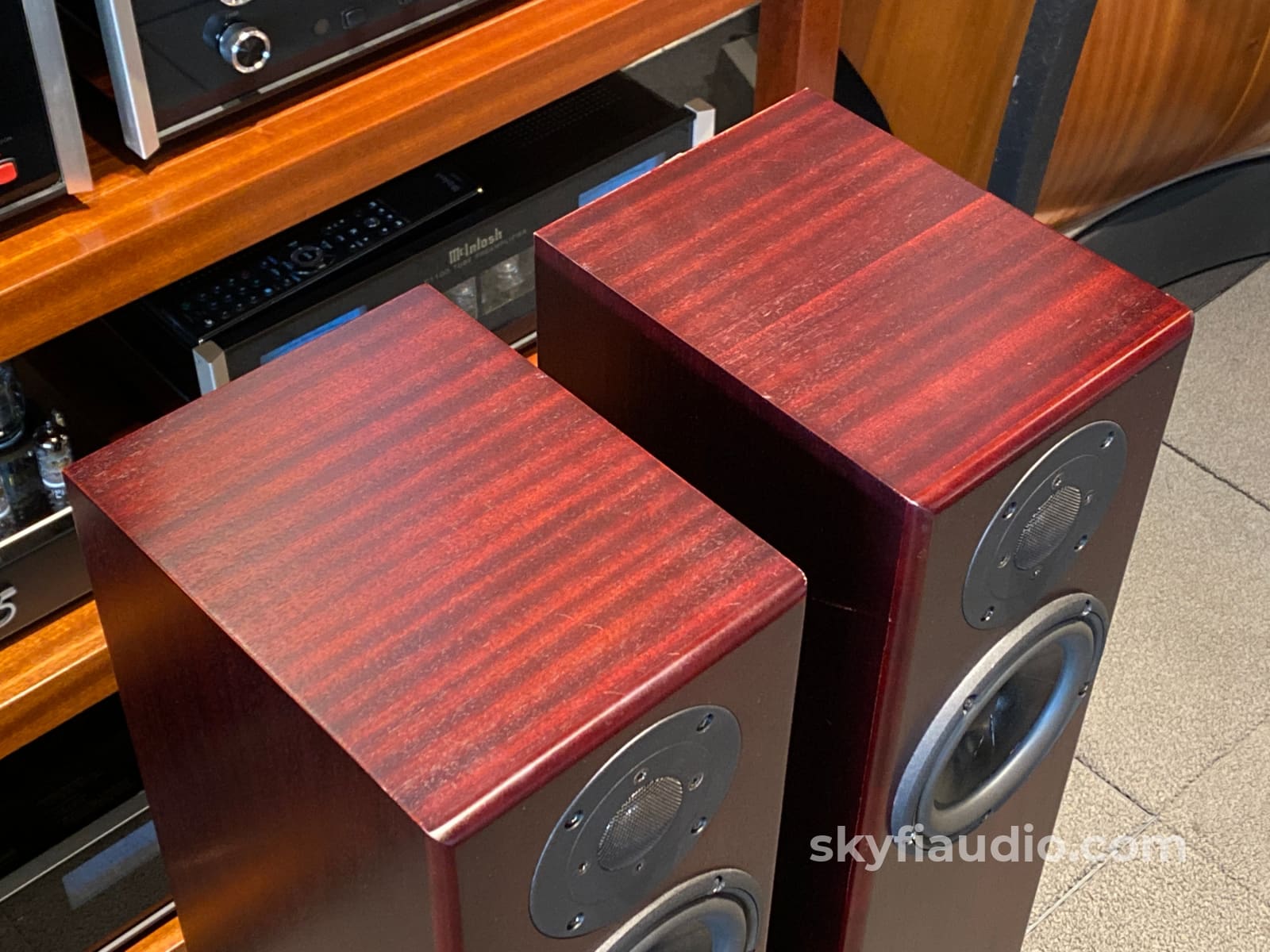 Totem Hawk Floorstanding Speakers - Deep Mahogany Finish