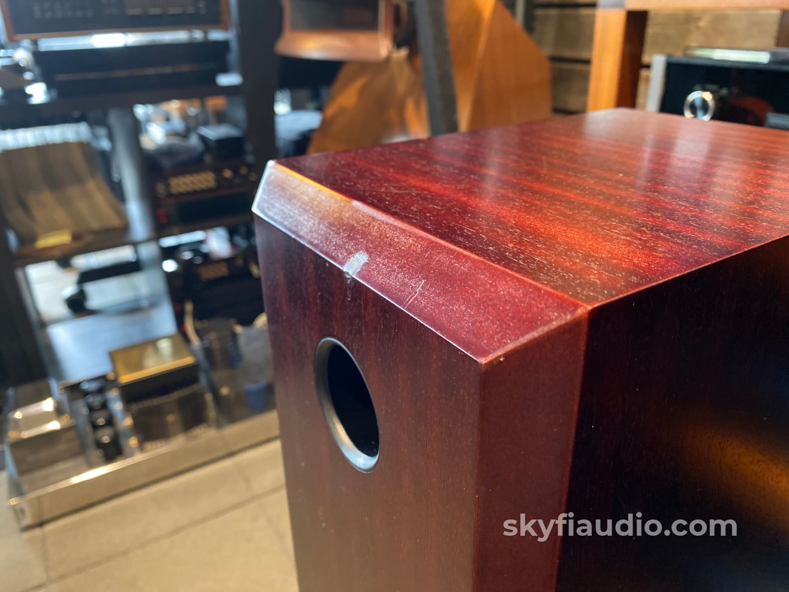 Totem Hawk Floorstanding Speakers - Deep Mahogany Finish