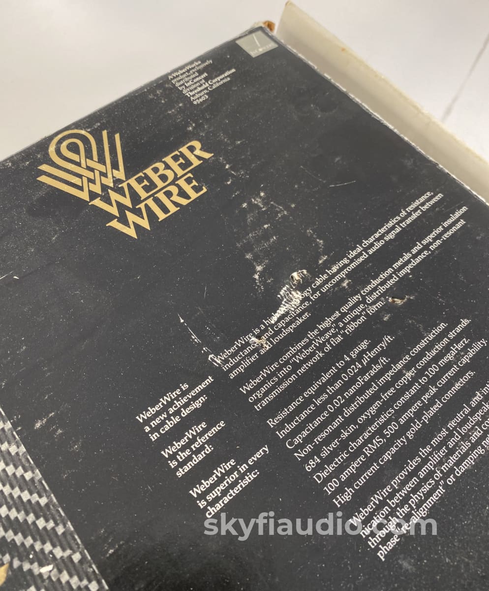 Weber Wire 12 Speaker Cables - New In Box Old Stock!