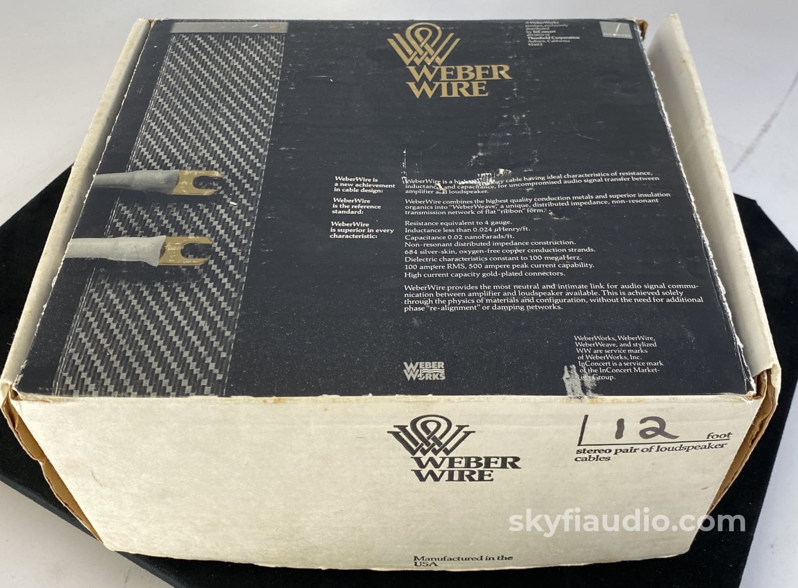 Weber Wire 12 Speaker Cables - New In Box Old Stock (Nos)!