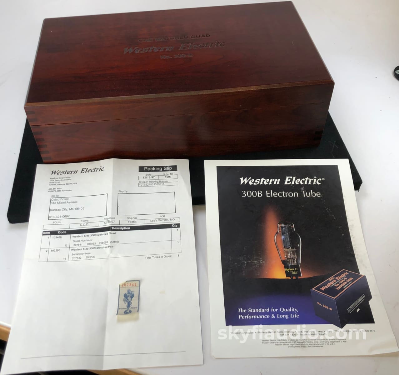 Western Electric No. 300-B Re-Issue Nos Tubes - New Matched Quad Set (Set 2 Of 2) Accessory