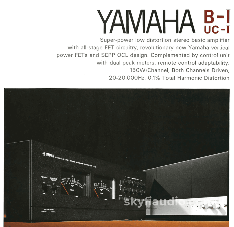 Yamaha B-1 - Rare VFET "Monster" Amplifier With VU Meter Module – SkyFi ...