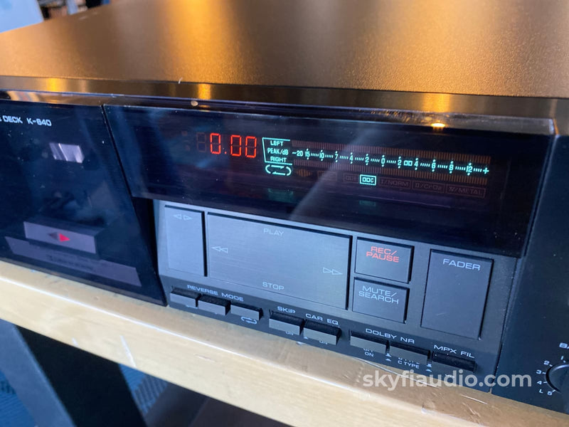 Yamaha K-640 Auto Reverse Cassette Deck - Tested And Working Great Tape