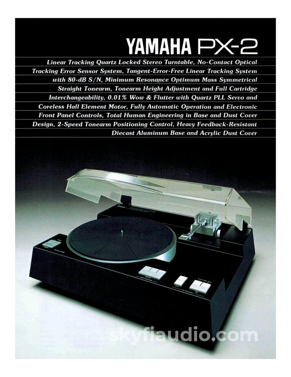 Yamaha Px-2 Flagship Tangential Turntable - Like New Condition Amplifier